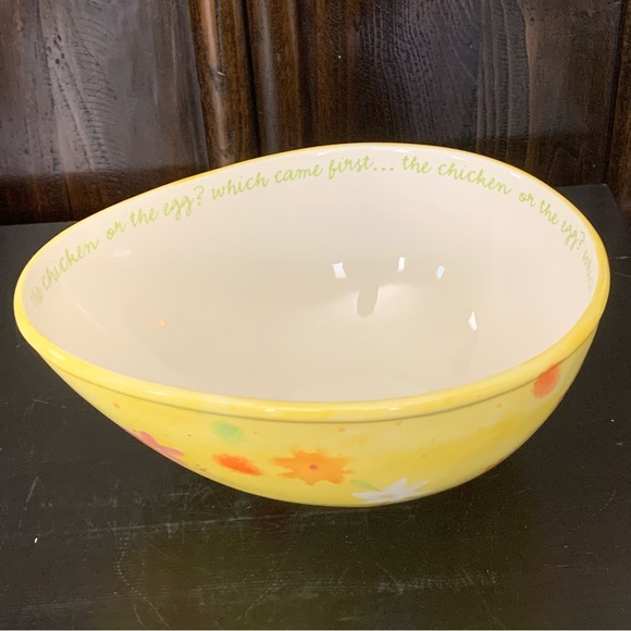 RARE - HTF Chicken or the Egg Department 56 Easter Egg Shaped Serving Bowl - Picture 11 of 16